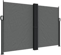 vidaXL Marquise latérale extensible Anthracite 160x600 cm