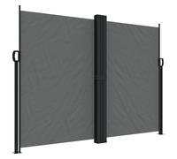 vidaXL Marquise latérale extensible Anthracite 180x1000 cm