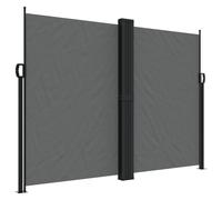 vidaXL Marquise latérale extensible Anthracite 180x600 cm