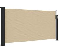 vidaXL Marquise latérale extensible Beige 100x500 cm