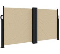 vidaXL Marquise latérale extensible Beige 120x1200 cm