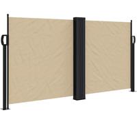 vidaXL Marquise latérale extensible Beige 120x600 cm