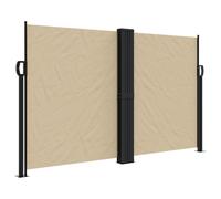 vidaXL Marquise latérale extensible Beige 140x1000 cm