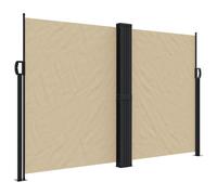 vidaXL Marquise latérale extensible Beige 160x1200 cm