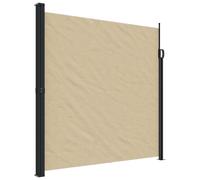 vidaXL Marquise latérale extensible Beige 200x500 cm