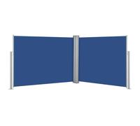 vidaXL Marquise latérale extensible Bleu 140 x 1000 cm