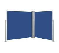 vidaXL Marquise latérale extensible Bleu 140 x 600 cm