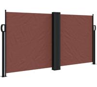 vidaXL Marquise latérale extensible brun 120x1000 cm