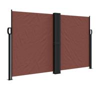 vidaXL Marquise latérale extensible brun 140x1000 cm