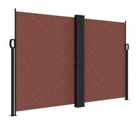 vidaXL Marquise latérale extensible brun 160x1000 cm