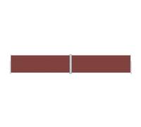 vidaXL Marquise latérale extensible brun 160x1000 cm