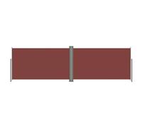 vidaXL Marquise latérale extensible brun 180x600 cm