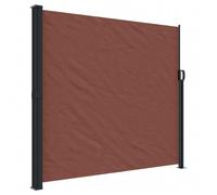 vidaXL Marquise latérale extensible brun 180x600 cm
