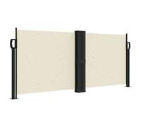 vidaXL Marquise latérale extensible Crème 100x1000 cm