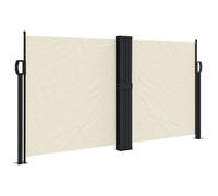 vidaXL Marquise latérale extensible Crème 120x1000 cm