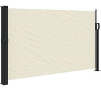 vidaXL Marquise latérale extensible Crème 120x600 cm