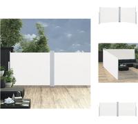 vidaXL Marquise latérale extensible Crème 140 x 1000 cm - Parasols & Protection solaire