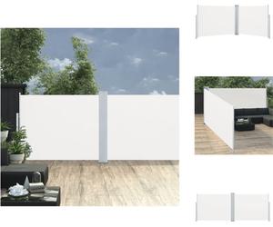 vidaXL Marquise latérale extensible Crème 140 x 1000 cm - Parasols & Protection solaire