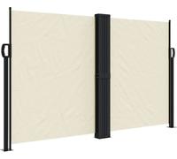 vidaXL Marquise latérale extensible Crème 140x1000 cm