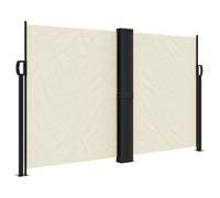 vidaXL Marquise latérale extensible Crème 140x1200 cm
