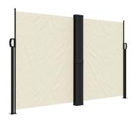 vidaXL Marquise latérale extensible Crème 160x1200 cm