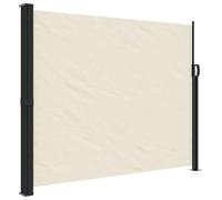 vidaXL Marquise latérale extensible Crème 160x500 cm