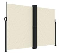 vidaXL Marquise latérale extensible Crème 180x600 cm
