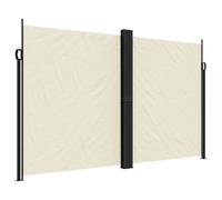 vidaXL Marquise latérale extensible Crème 200x1200 cm