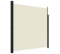 vidaXL Marquise latérale extensible Crème 200x600 cm