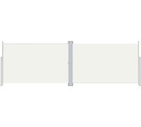 vidaXL Marquise latérale extensible Crème 200x600 cm