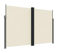 vidaXL Marquise latérale extensible Crème 220x1000 cm