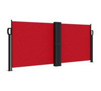 vidaXL Marquise latérale extensible rouge 100x1000 cm