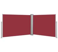 vidaXL Marquise latérale extensible rouge 120 x 1000 cm