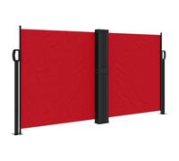 vidaXL Marquise latérale extensible rouge 120x1000 cm