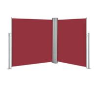 vidaXL Marquise latérale extensible rouge 140 x 600 cm