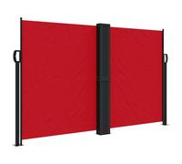 vidaXL Marquise latérale extensible rouge 140x600 cm