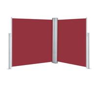vidaXL Marquise latérale extensible rouge 160 x 600 cm