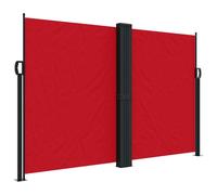 vidaXL Marquise latérale extensible rouge 160x600 cm