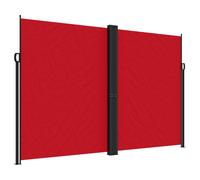 vidaXL Marquise latérale extensible rouge 220x1200 cm