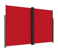 vidaXL Marquise latérale extensible rouge 220x600 cm