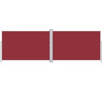 vidaXL Marquise latérale extensible rouge 220x600 cm