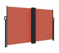 vidaXL Marquise latérale extensible rouge terracotta 140x600 cm
