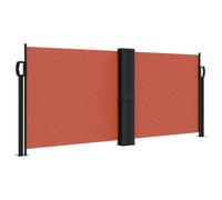 vidaXL Marquise latérale extensible rouge terre cuite 100x1000 cm