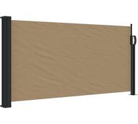 vidaXL Marquise latérale extensible Taupe 100x500 cm