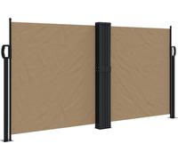 vidaXL Marquise latérale extensible Taupe 120x1000 cm