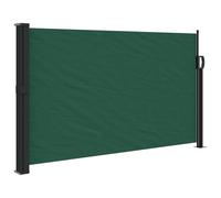 vidaXL Marquise latérale extensible vert foncé 120x600 cm