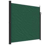 vidaXL Marquise latérale extensible vert foncé 200x500 cm