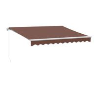 vidaXL Marquise manuelle avec LED brun 300x250 cm