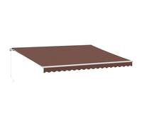 vidaXL Marquise manuelle avec LED brun 450x300 cm