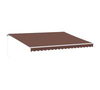 vidaXL Marquise manuelle avec LED brun 450x350 cm